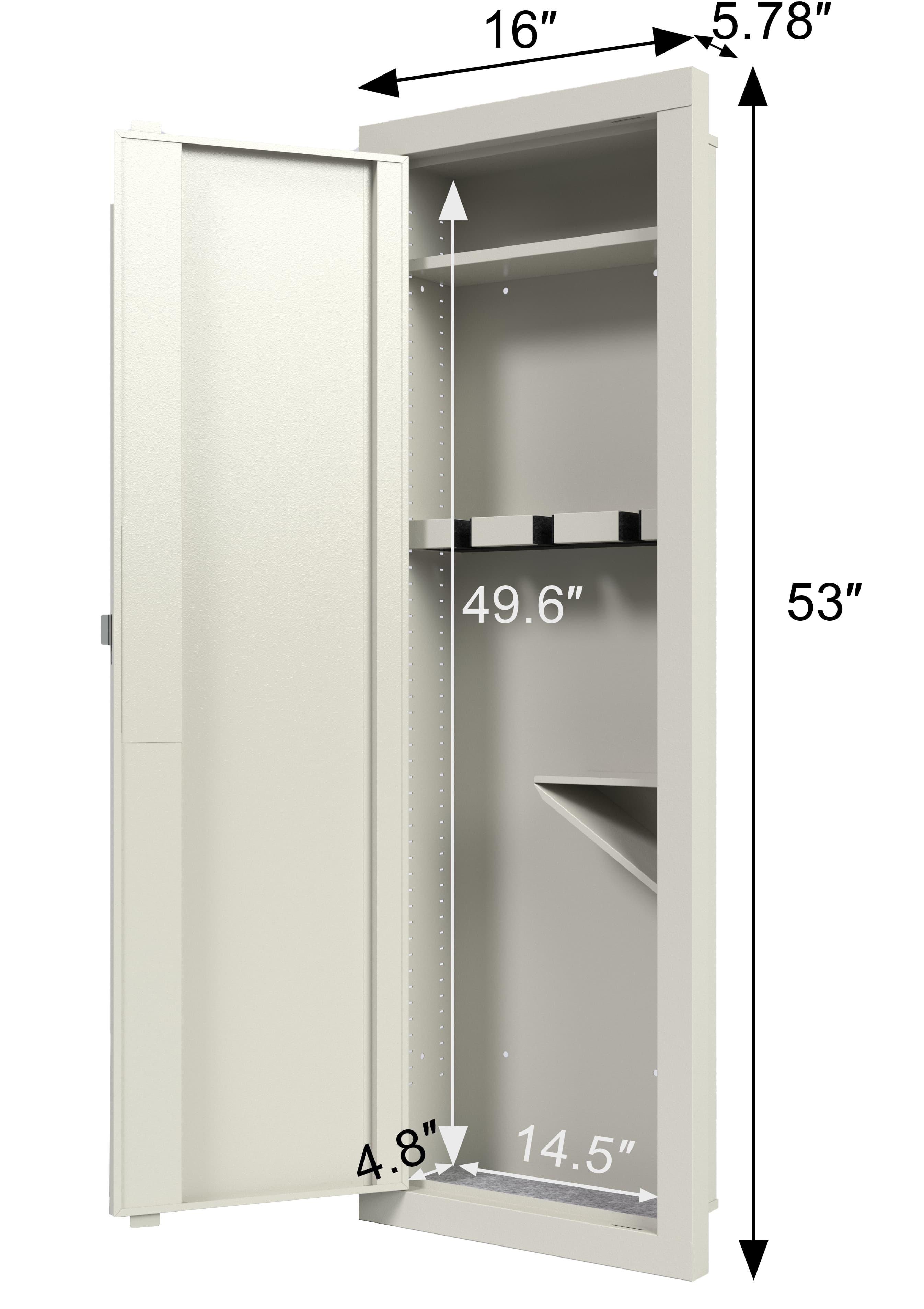 16" 5.78" 49.6" 53" 4.8" 14.5"