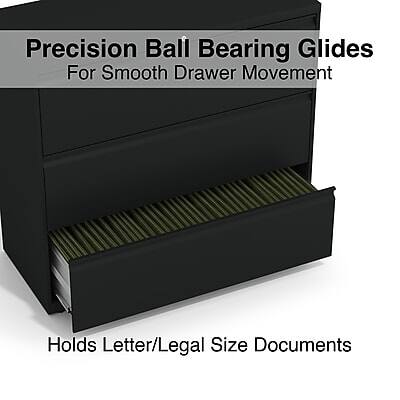Precision Ball Bearing Glides  
For Smooth Drawer Movement  

Holds Letter/Legal Size Documents