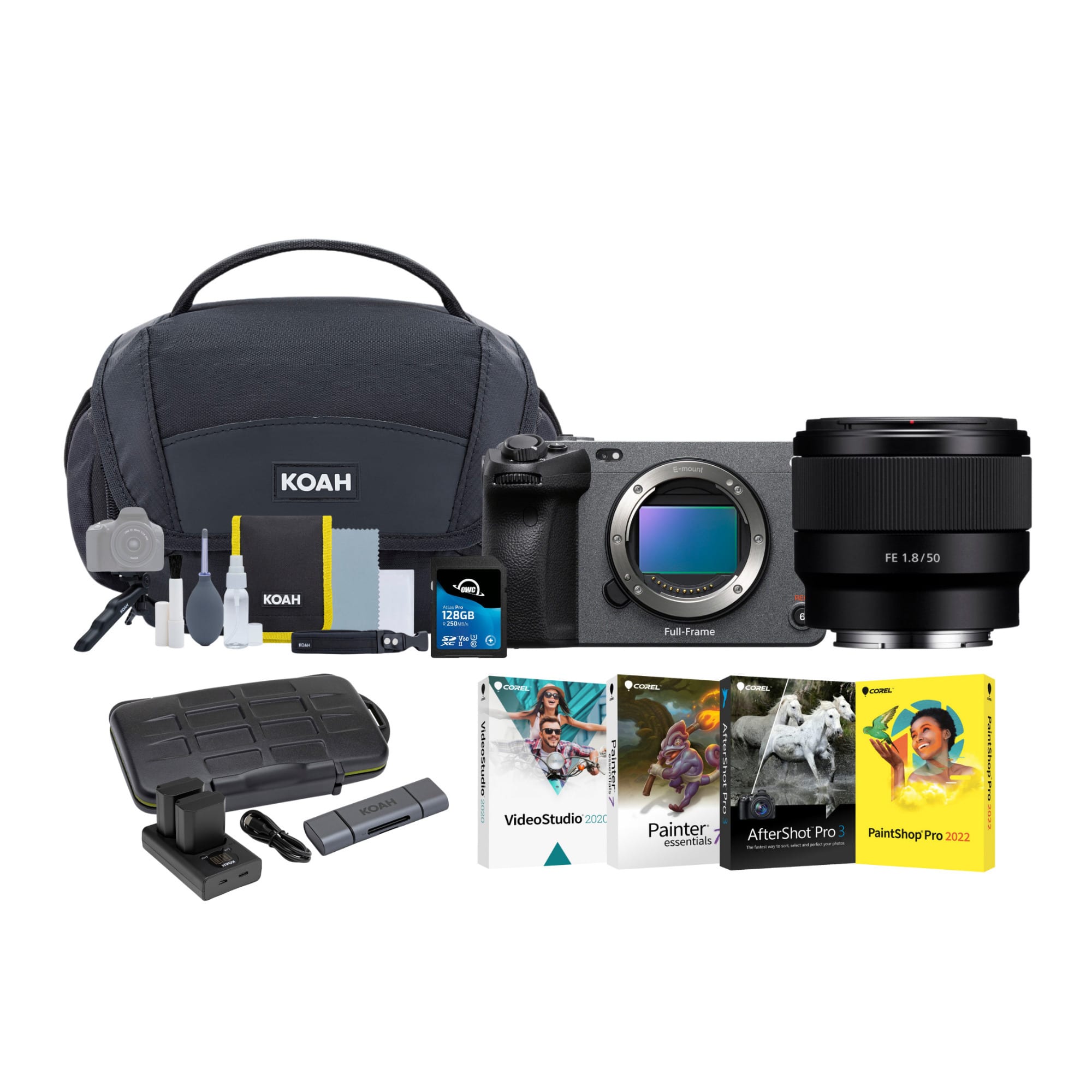 Sony - FX3 Full-Frame Cinema Camera with 50mm f/1.8 Lens Bundle - White