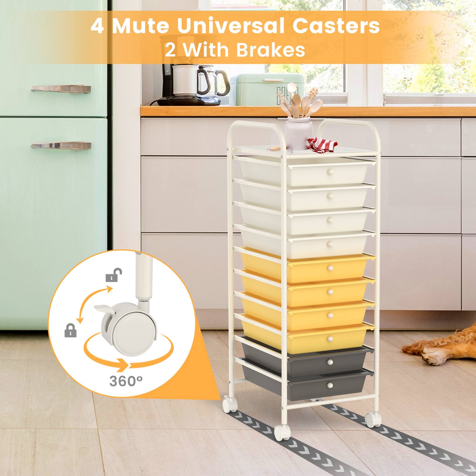 4 Mute Universal Casters 2 With Brakes DO NOT USE 360