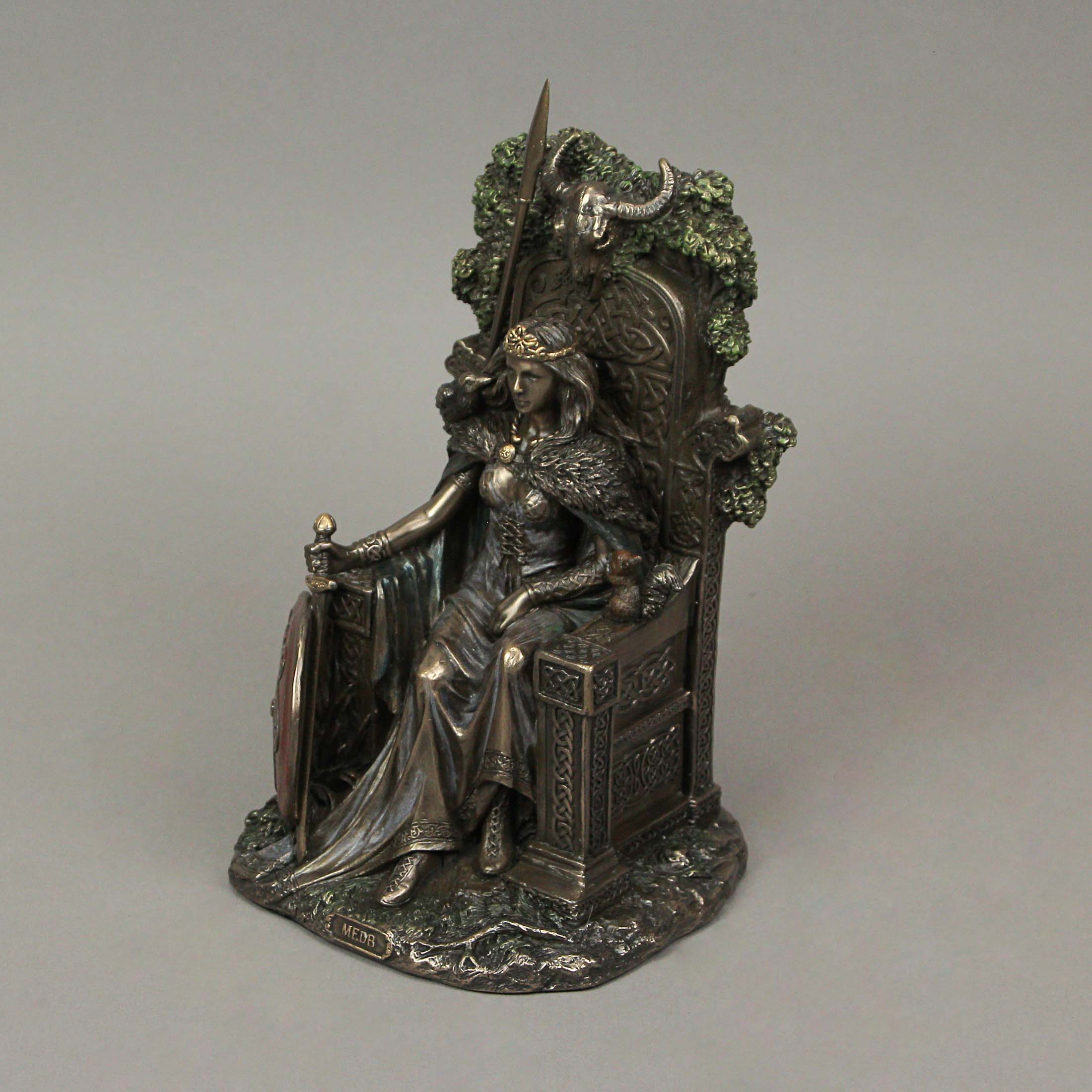 Alt View 1. Veronese Design - Medb, Queen of Connacht Cast Resin Statue Bronze Finish Home Decor Sculpture Art - Bronze.