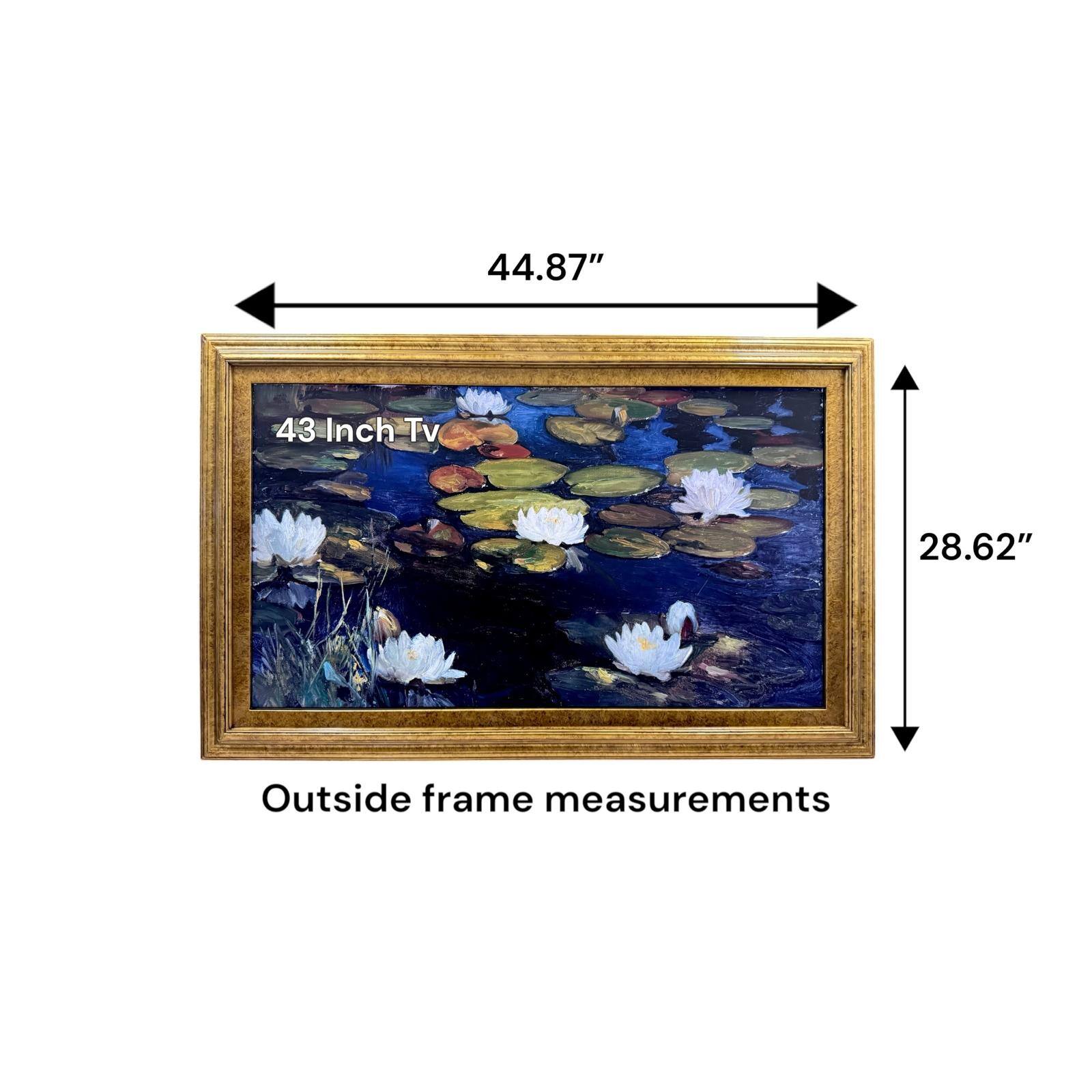 44.87"  
43 Inch Tv  
28.62"  
Outside frame measurements