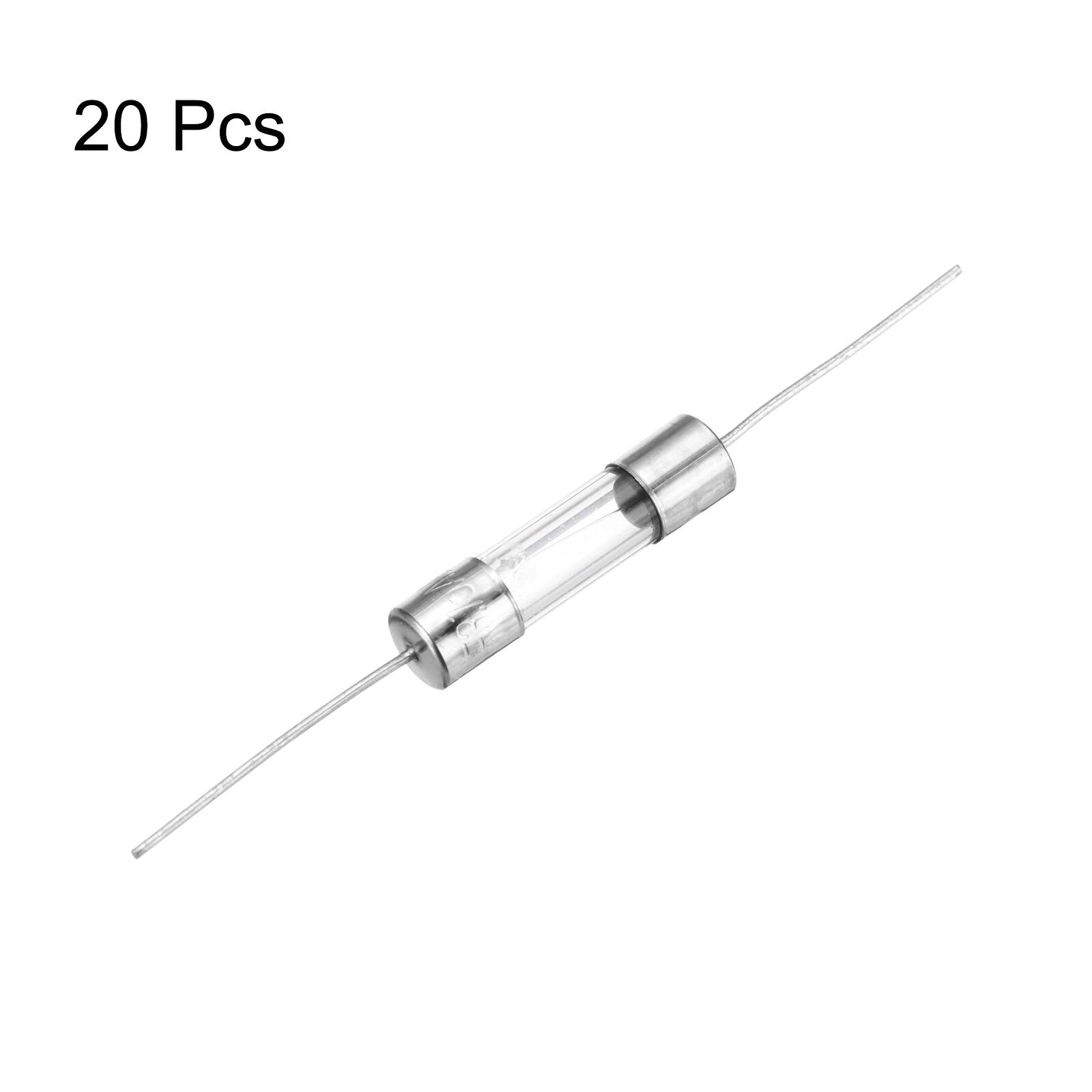 Alt View 2. Unique Bargains - 20pcs Glass Tube Fuses, Axial-with Lead Wire 5x20mm 3.15A 250V for Replacing or Repairing Many Home Electronics (F3.15A).