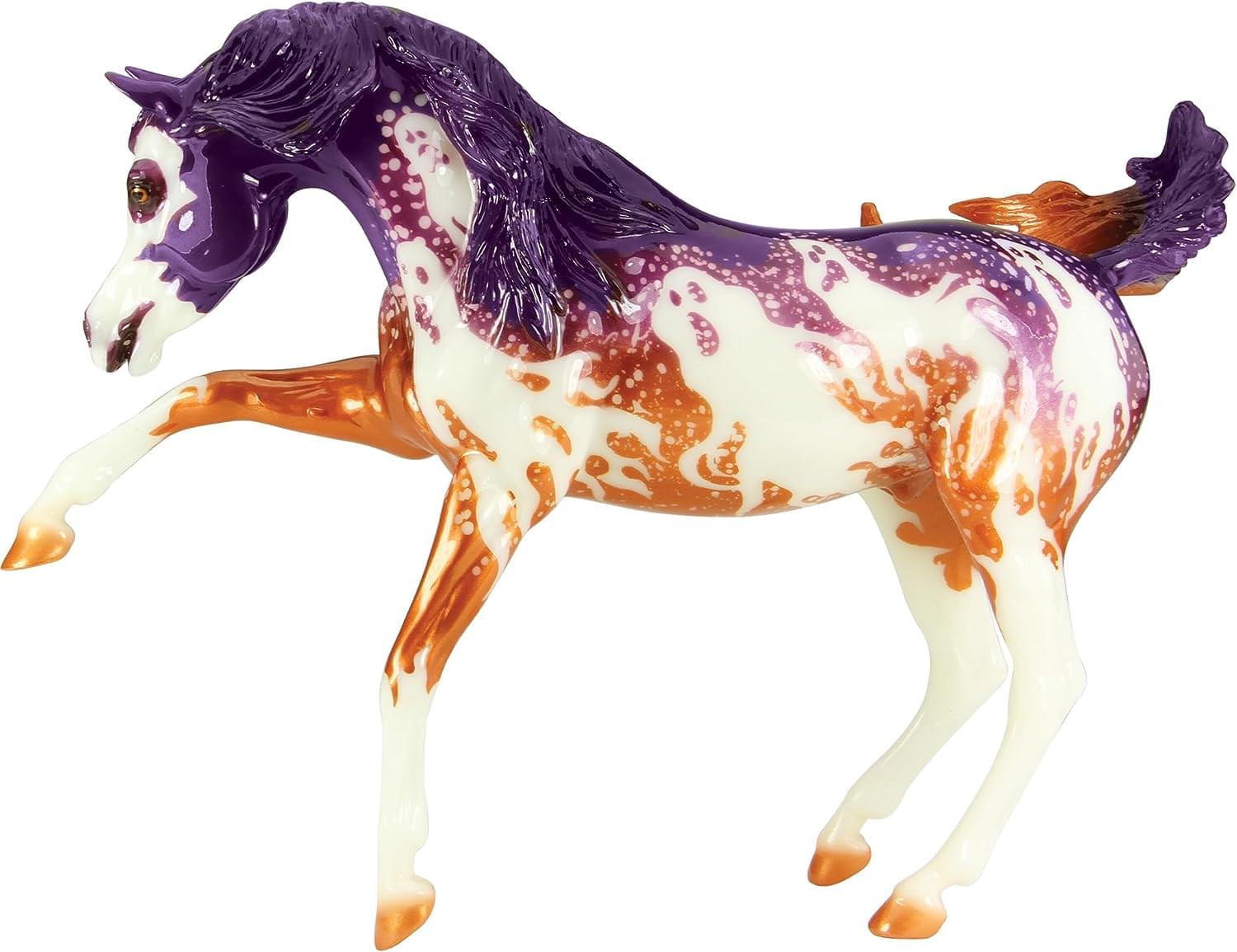 Alt View 2. Breyer Animal Creations - Breyer Traditional 1:9 Scale Model Horse | Spectre 2023 Halloween Horse - Orange.