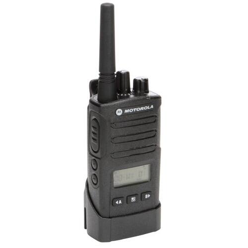 Left. Motorola Solutions - Motorola RMU2080D On-Site 8 Channel UHF Rugged Two-Way Business Radio with Display and NOAA (Black) - Black.