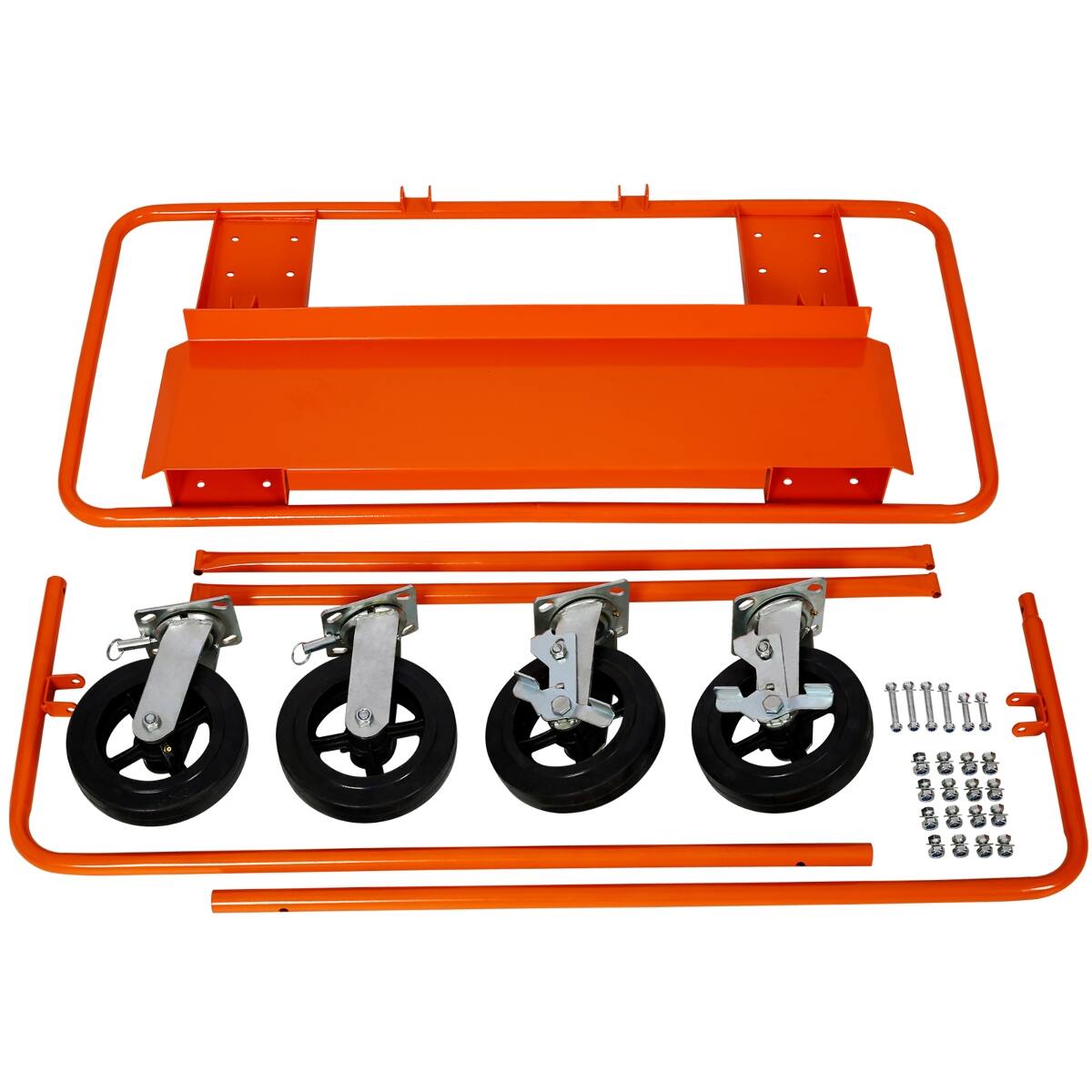 Alt View 8. Ropilly - Ropilly Heavy Duty Drywall Sheet Cart, 2400 lb Panel Dolly with Steel Frame and Swivel Rubber Wheels - Orange.