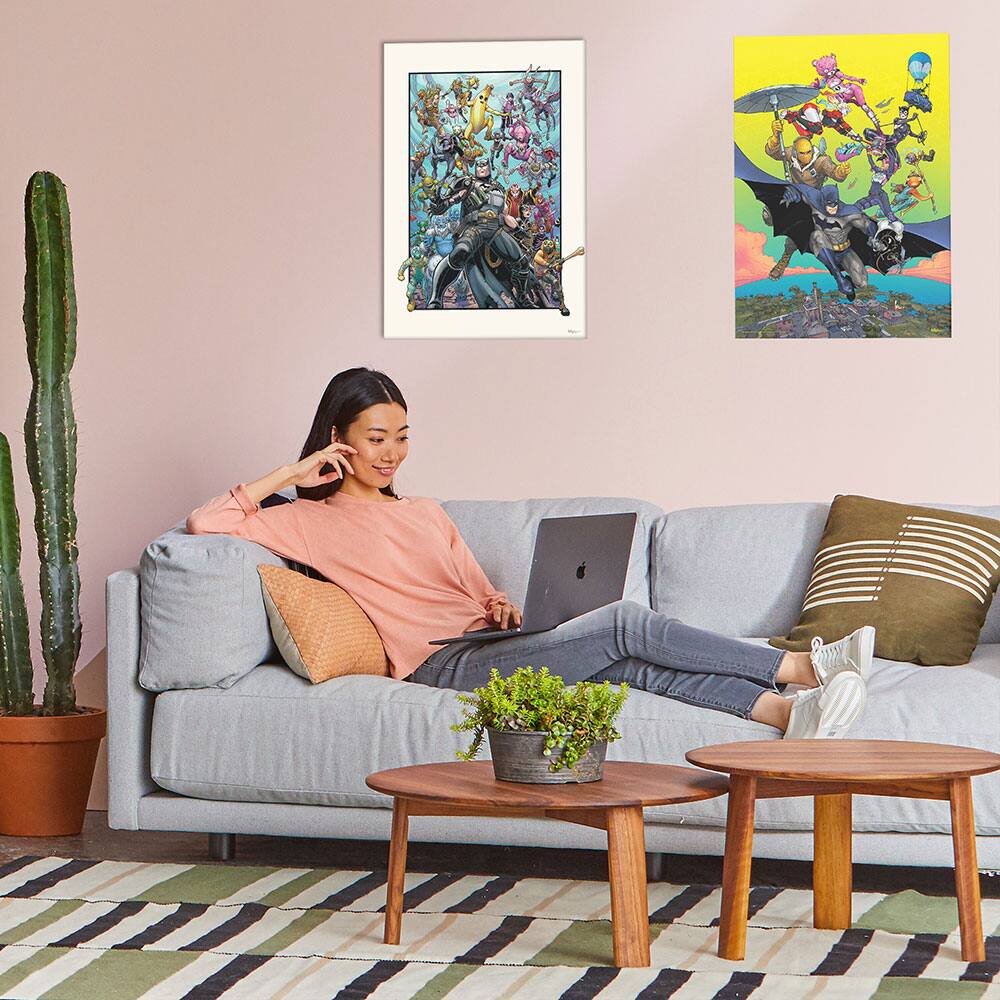 Left. Trend Setters - Batman x Fortnite (Battle Royale) MightyPrint™ Wall Art MP17241148 - Multicolor.