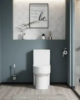 Bothwa Home - T923 One‑Piece Elongated Modern Compact Design Toilet - White