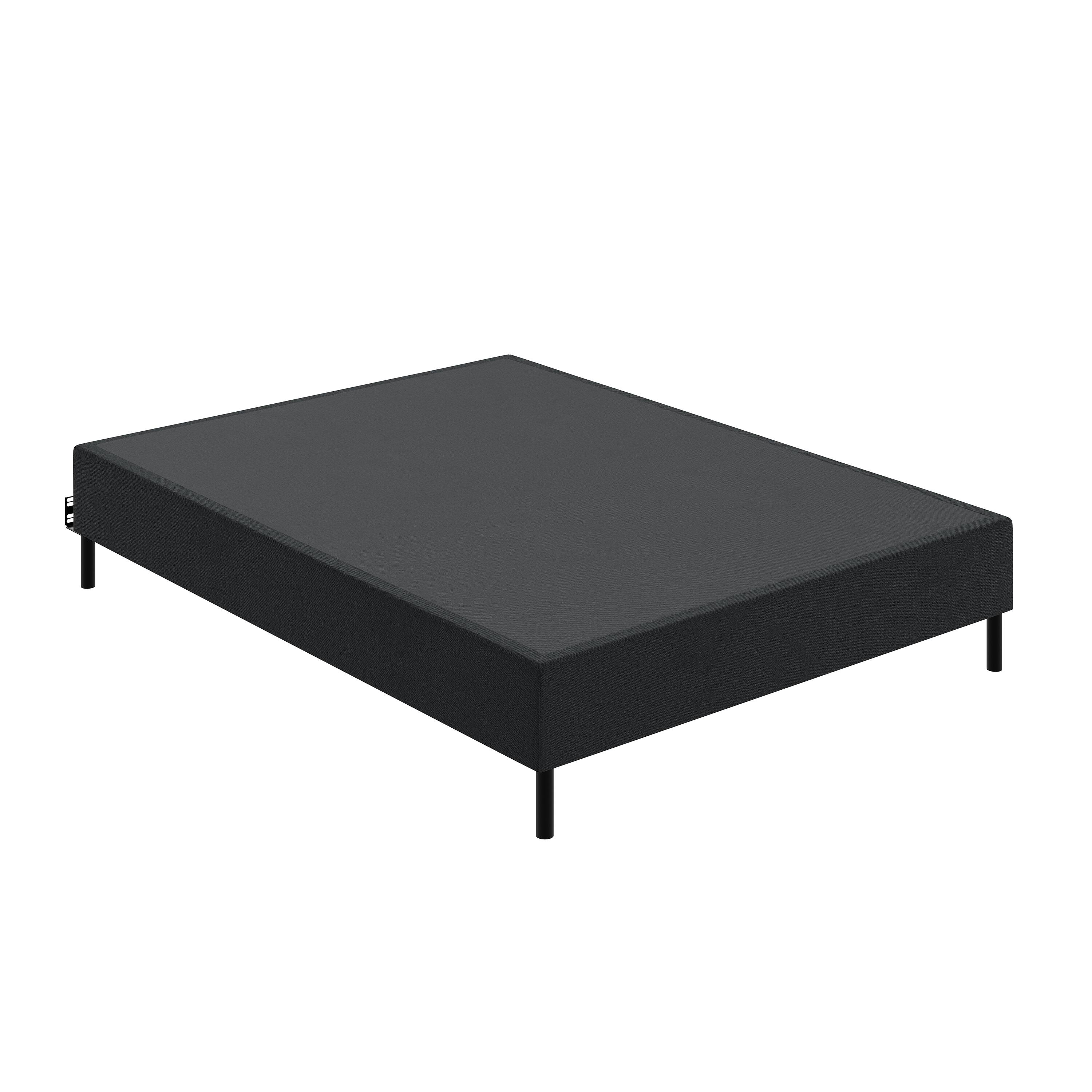Alt View 2. Boyd Sleep - 2-in-1 Metal Mattress Foundation & Bed Frame, Roll-Out Slats, Removable Legs, Headboard Brackets - Black.
