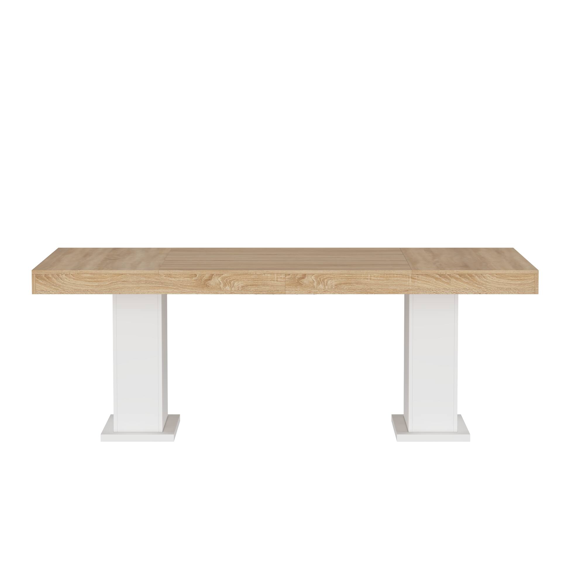 FUFU & GAGA - FUFU&GAGA Modern Office Desk - Spacious Workstation for Home & Corporate Use - Wooden & White