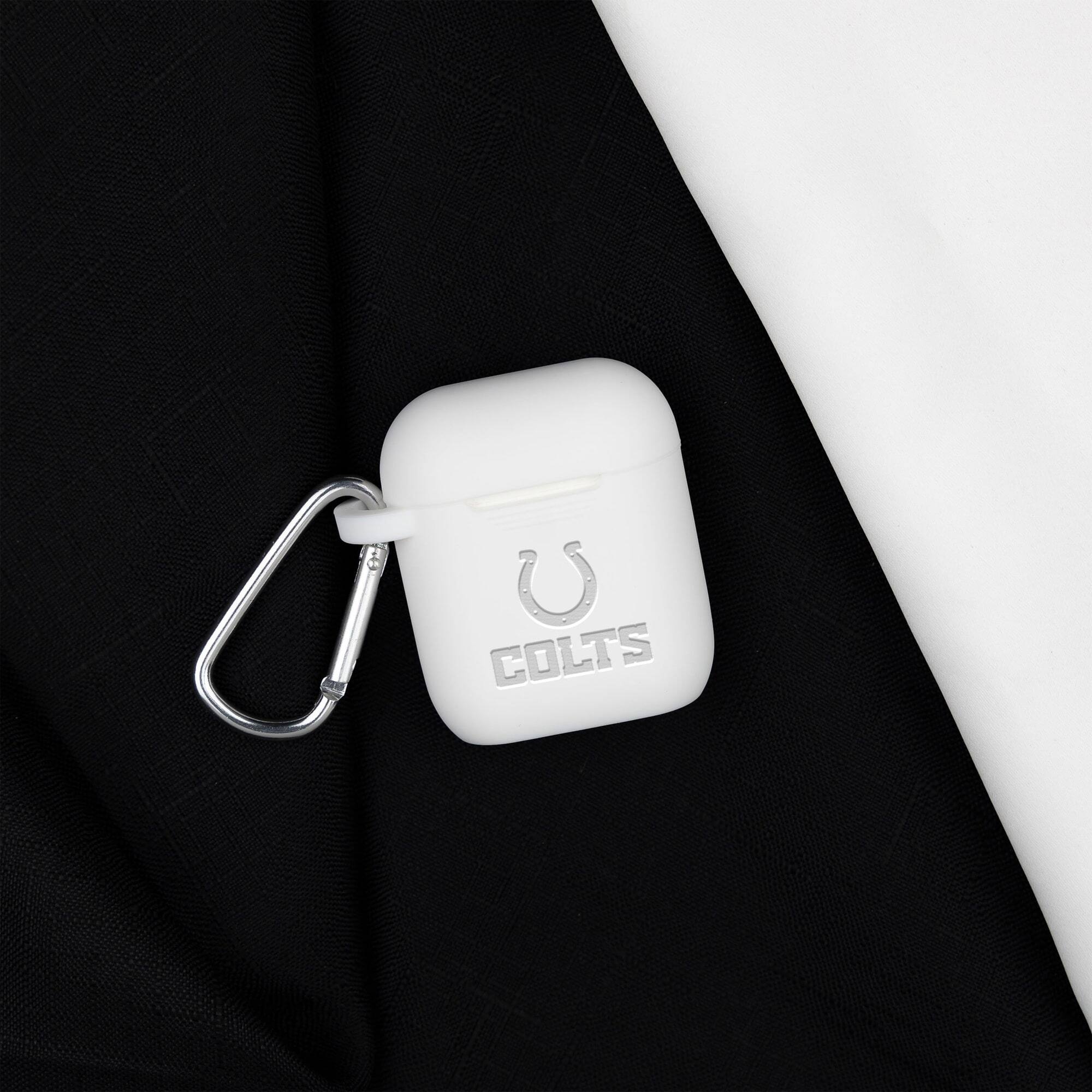 Alt View 1. Artinian - Indianapolis Colts Debossed Silicone AirPods Case Cover - Multicolor.