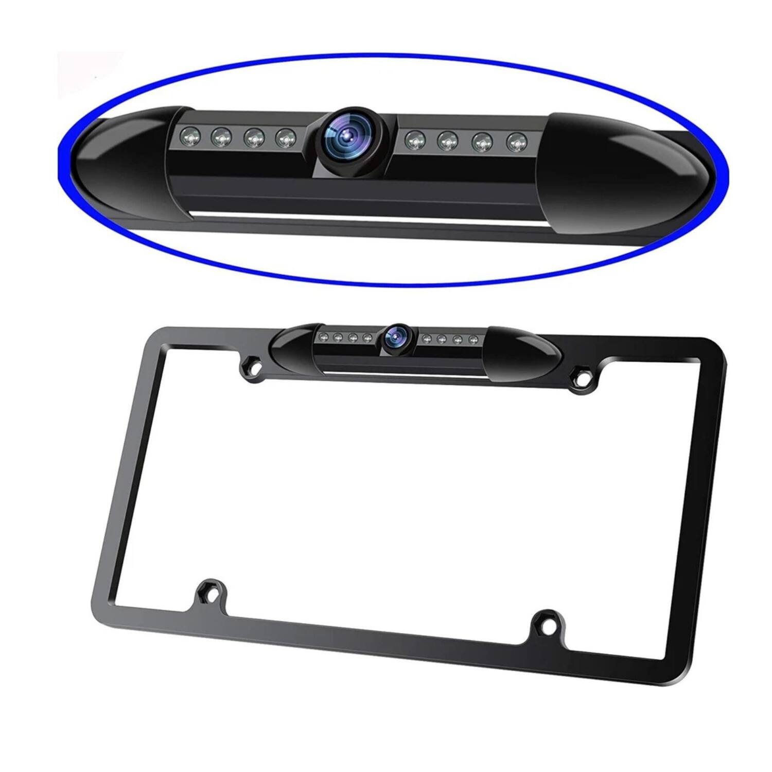Angle. Stock Preferred - License Plate Frame Backup Camera 8 IR LED Night Vision.