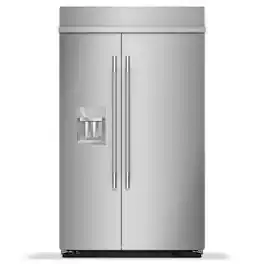 KitchenAid - 29.4 Cu. Ft. Built-In Side-by-Side Refrigerator with Exterior Water and Ice Dispenser with Measured Fill - Stainless Steel