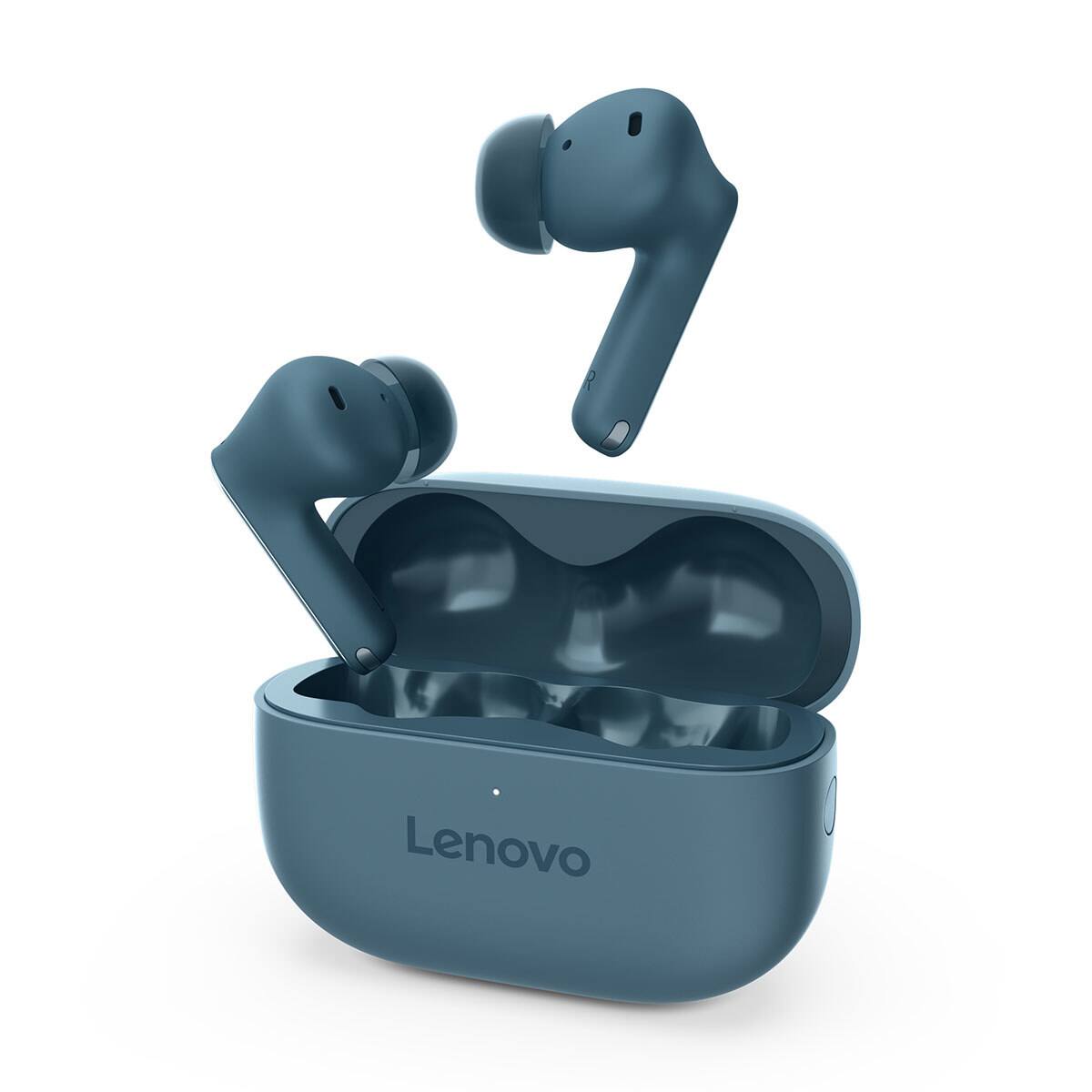 Alt View 6. Lenovo - Lenovo YOGA PC Edition True Wireless Active Noise Canceling Earbuds, Tidal Teal - Blue.