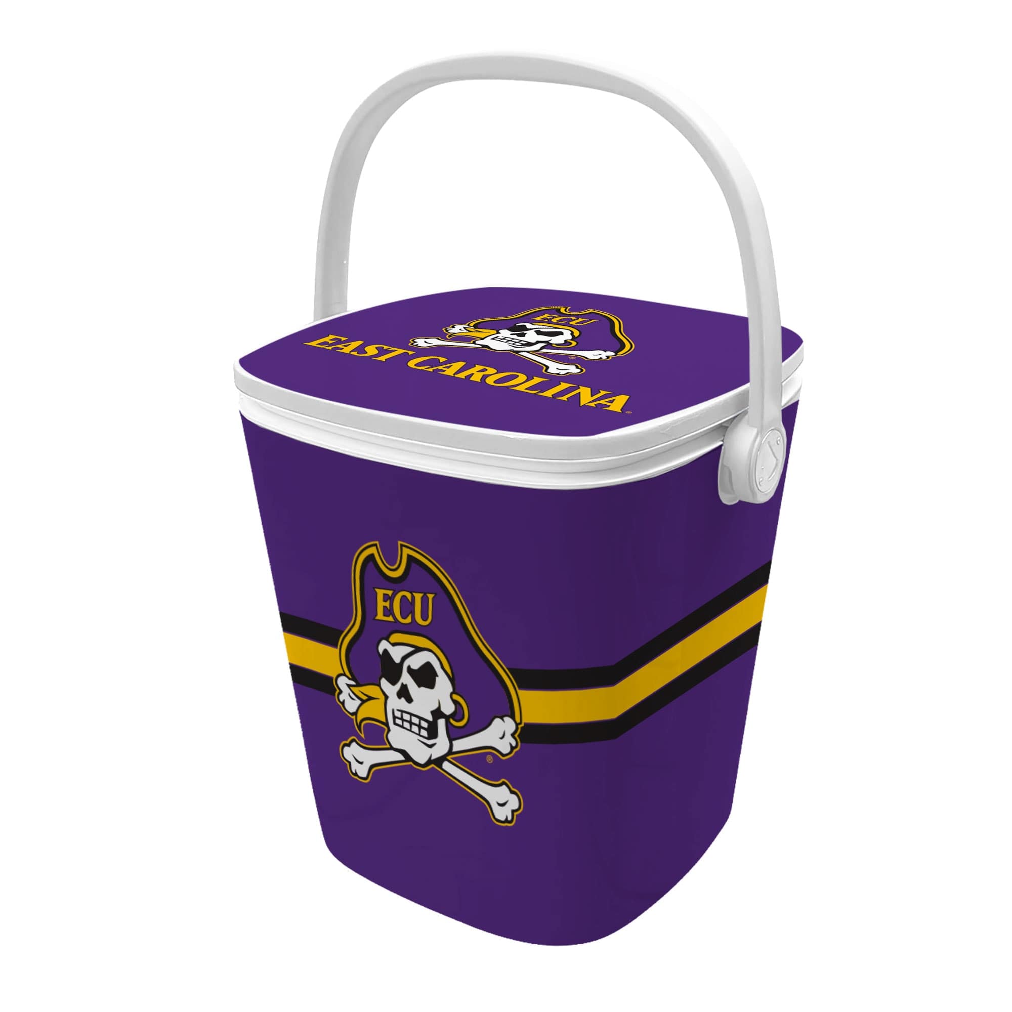 Indigo Falls - ECU Pirates 16-Quart Mini Cool Bar Cooler - White