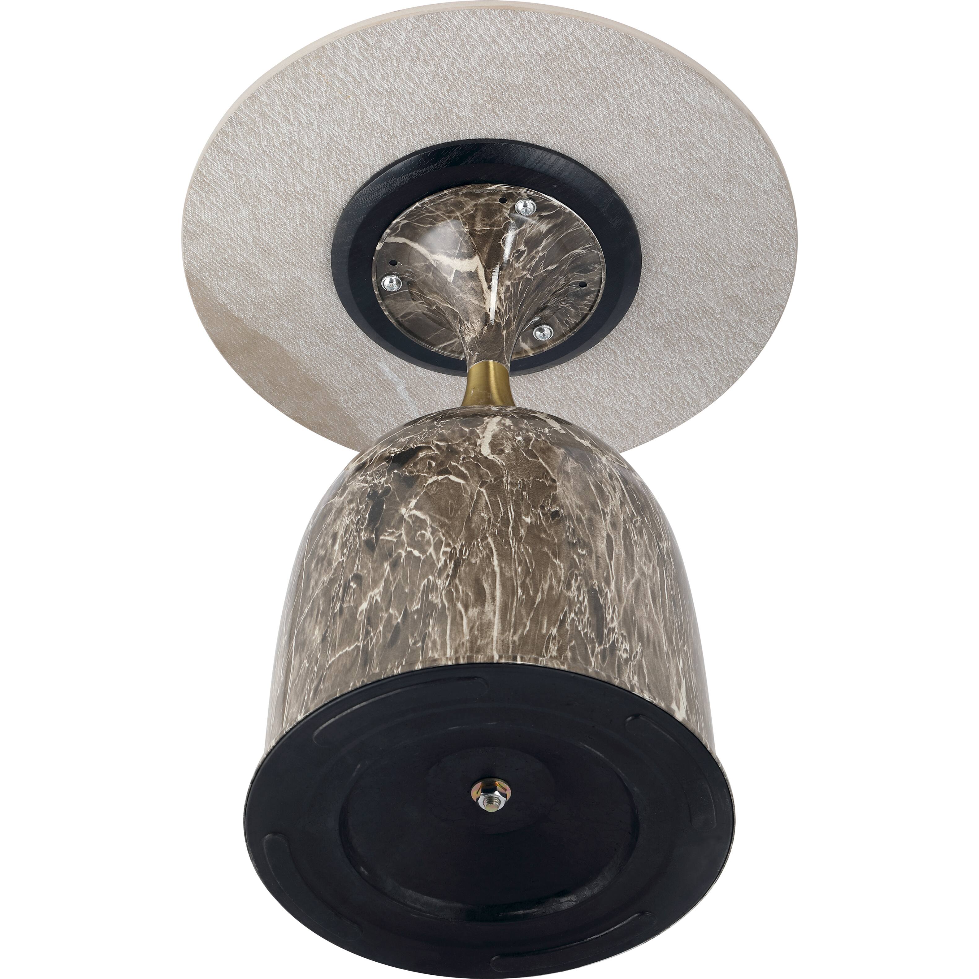 Alt View 8. LeisureMod - Modern Bell-Shaped Steel Top Accent Table with Powder Coated Finish for Living Room or Office - Marbled Brown.