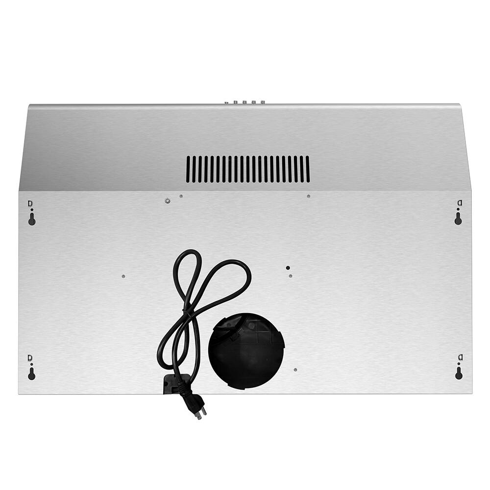 Alt View 10. Streamline - 30 in. Giovanni Convertible Undermount 80 CFM Range Hood, Mesh Filters, Push Button Control, LED Light - Brushed Stainless Steel.