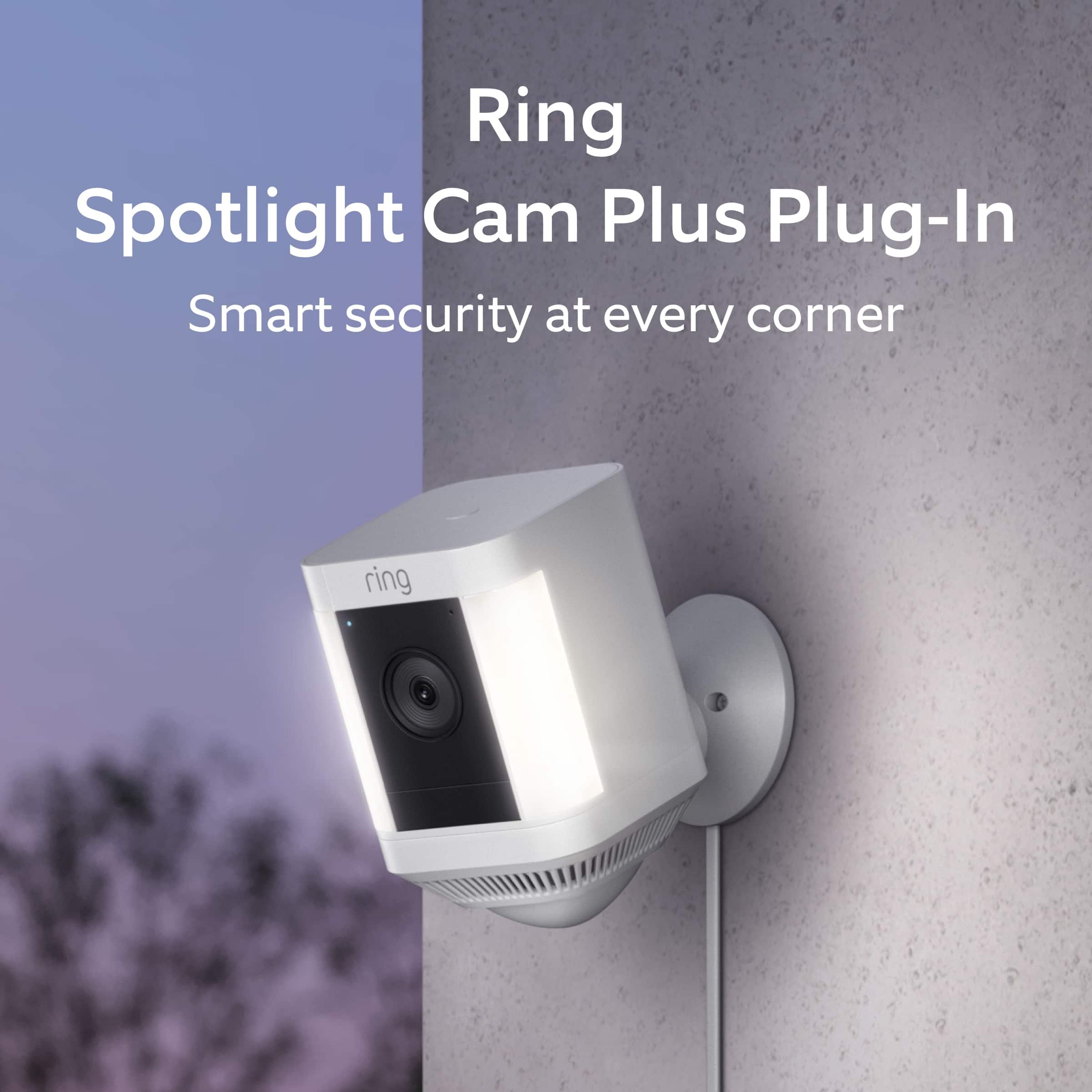 Ring Spotlight Cam Plus Plug-In Smart security at every corner.