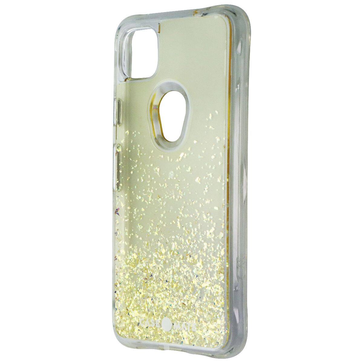 Front. Case-Mate - Case-Mate Twinkle Ombre Case for Google Pixel 4a (5G) - Stardust - Clear.