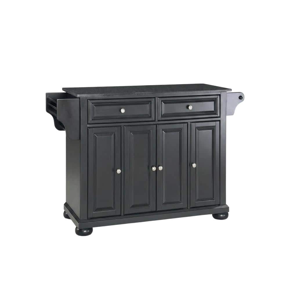 Crosley Furniture - Alexandria Granite Top Full Size Kitchen Island/Cart - Black price history on PriceWatchPro
