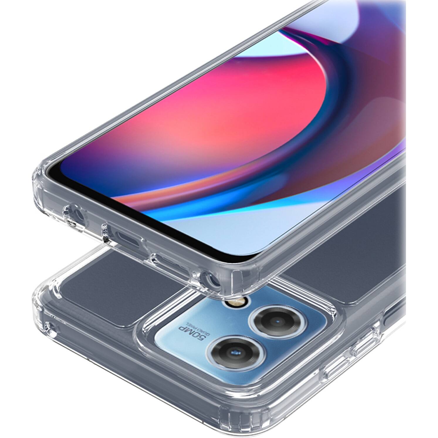 Alt View 12. SaharaCase - Hybrid-Flex Hard Shell Series Case for Motorola G Stylus 5G (2023) - Clear.