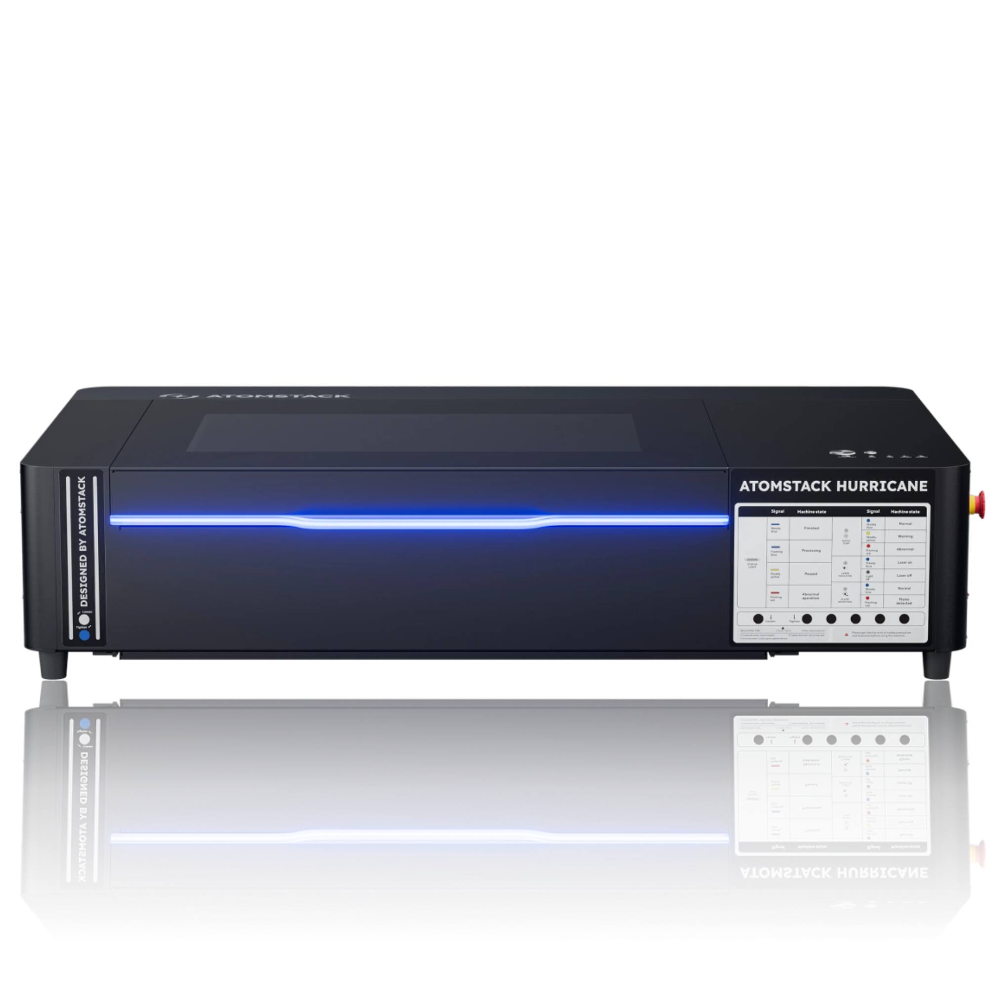AtomStack - Hurricane Laser Cutter -  55 W CO2 - Cutting and Engraving Wood, Leather, Clear Acrylic & Glass - Camera Included