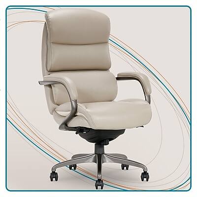 Alt View 1. La-Z-Boy - La-Z-Boy Aberdeen Bonded Leather Executive Chair, Beige (LF51122) - Beige.
