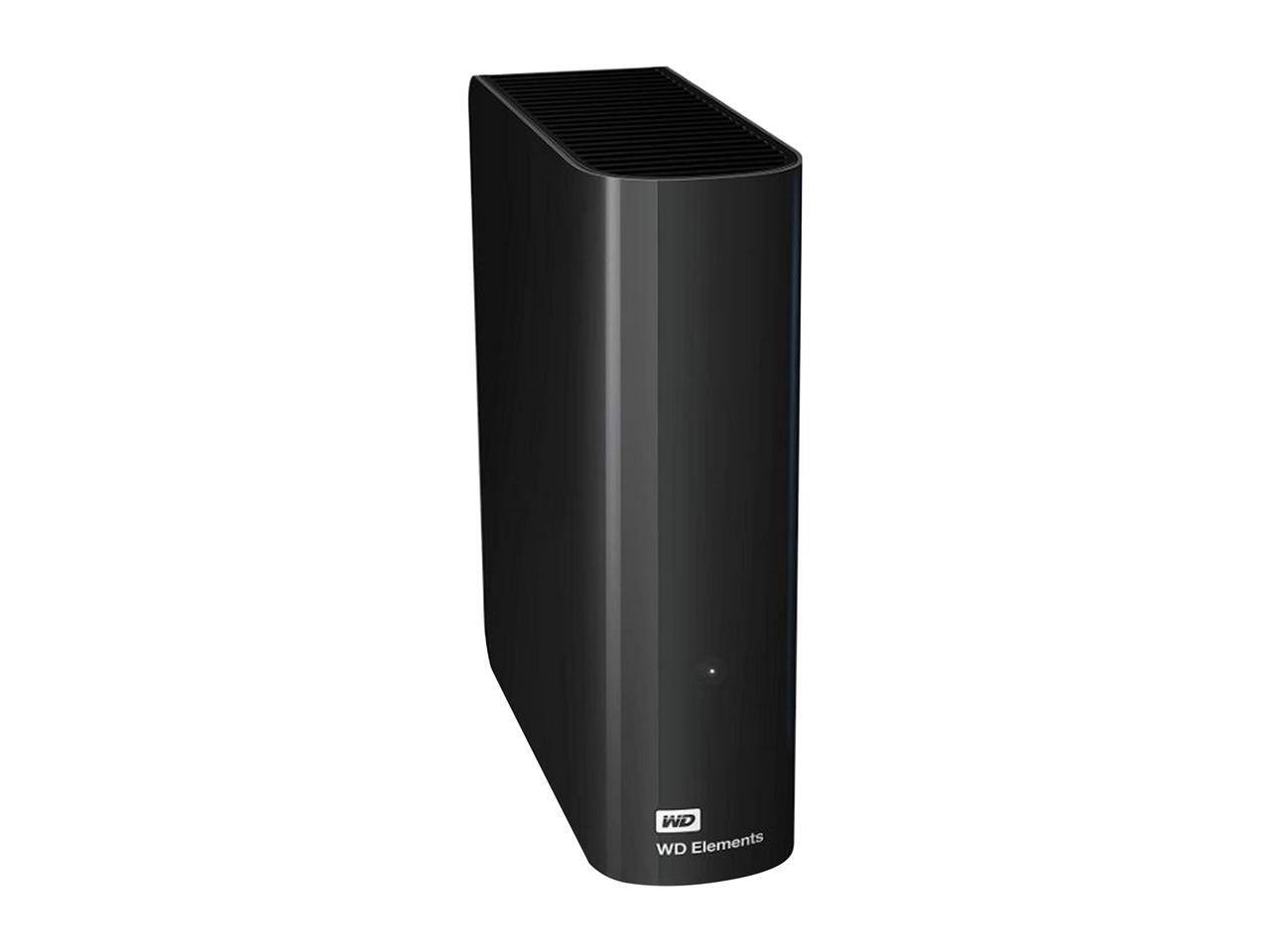 Alt View 1. Western Digital - WD Elements 14TB USB 3.0 Desktop External Hard Drive WDBWLG0140HBK-NESN Black - Black.