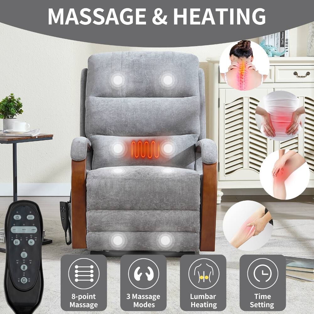 MASSAGE & HEATING

8-point Massage
3 Massage Modes
Lumbar Heating
Time Setting