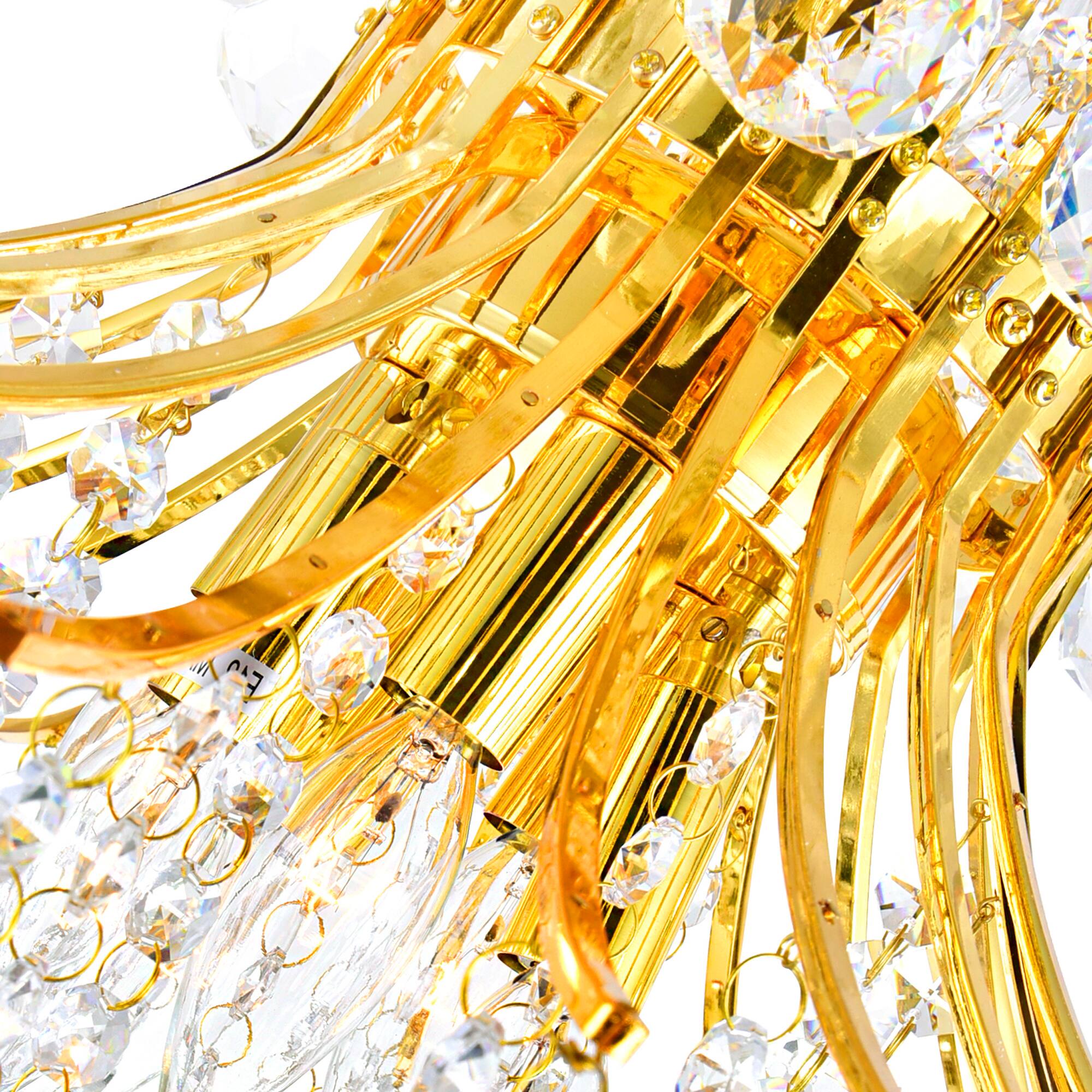 Alt View 1. CWI Lighting - Princess 10 Light Down Chandelier With Gold Finish - Gold.