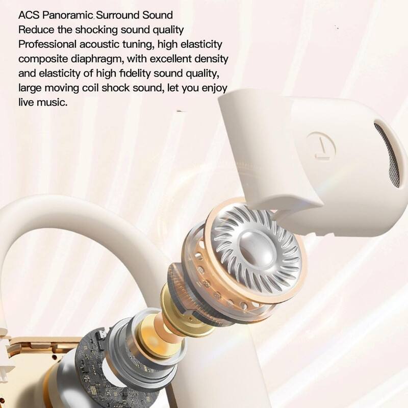 ACS Panoramic Surround Sound  
Reduce the shocking sound quality  
Professional acoustic tuning, high elasticity composite diaphragm, with excellent density and elasticity of high fidelity sound quality, large moving coil shock sound, let you enjoy live music.