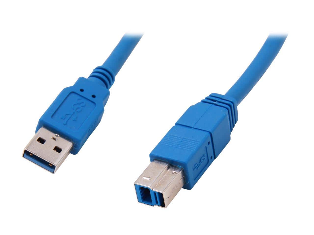 StarTech.com - USB3SAB1 SuperSpeed USB 3.0 Cable A to B - M/M - Blue