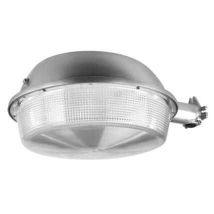 Front. Amber Sporting Goods - Feit Electric Dusk to Dawn Hardwired LED Silver Area Light.