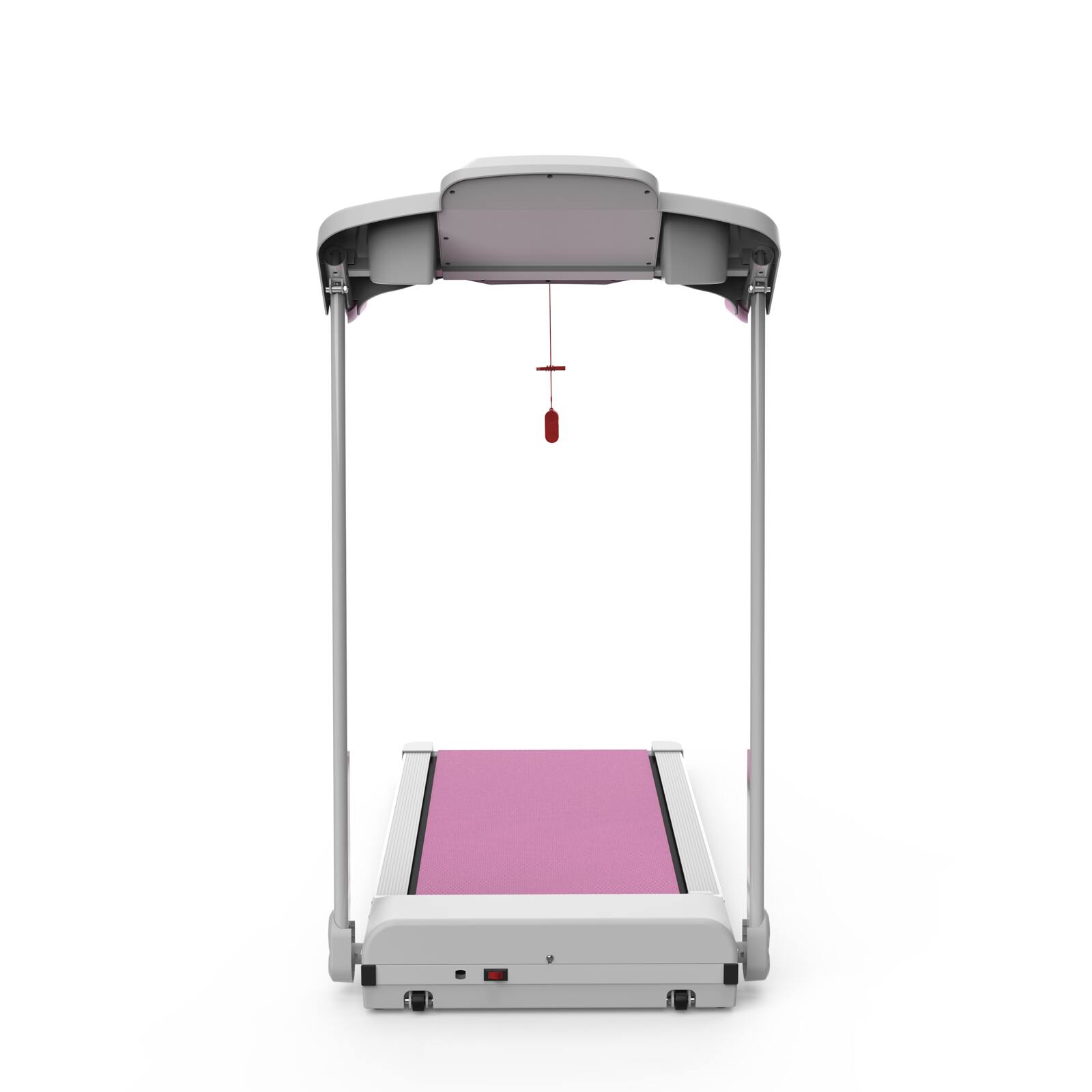 Alt View 4. ELEMENT ACE - Electric Folding Treadmill for Home Gym - 2.5HP Running Walking Machine, Max 265 LBS - White+Pink.