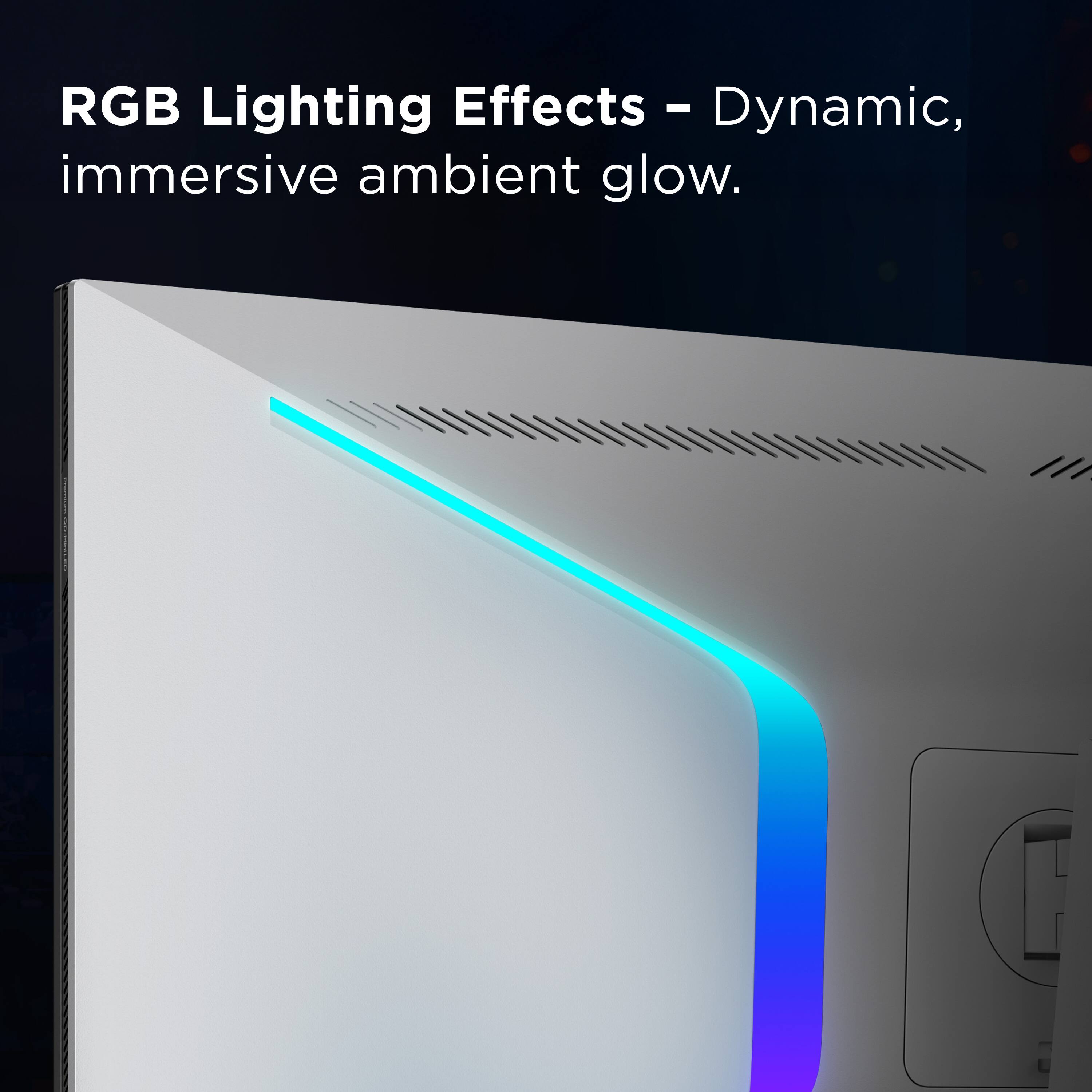 RGB Lighting Effects - Dynamic, immersive ambient glow.