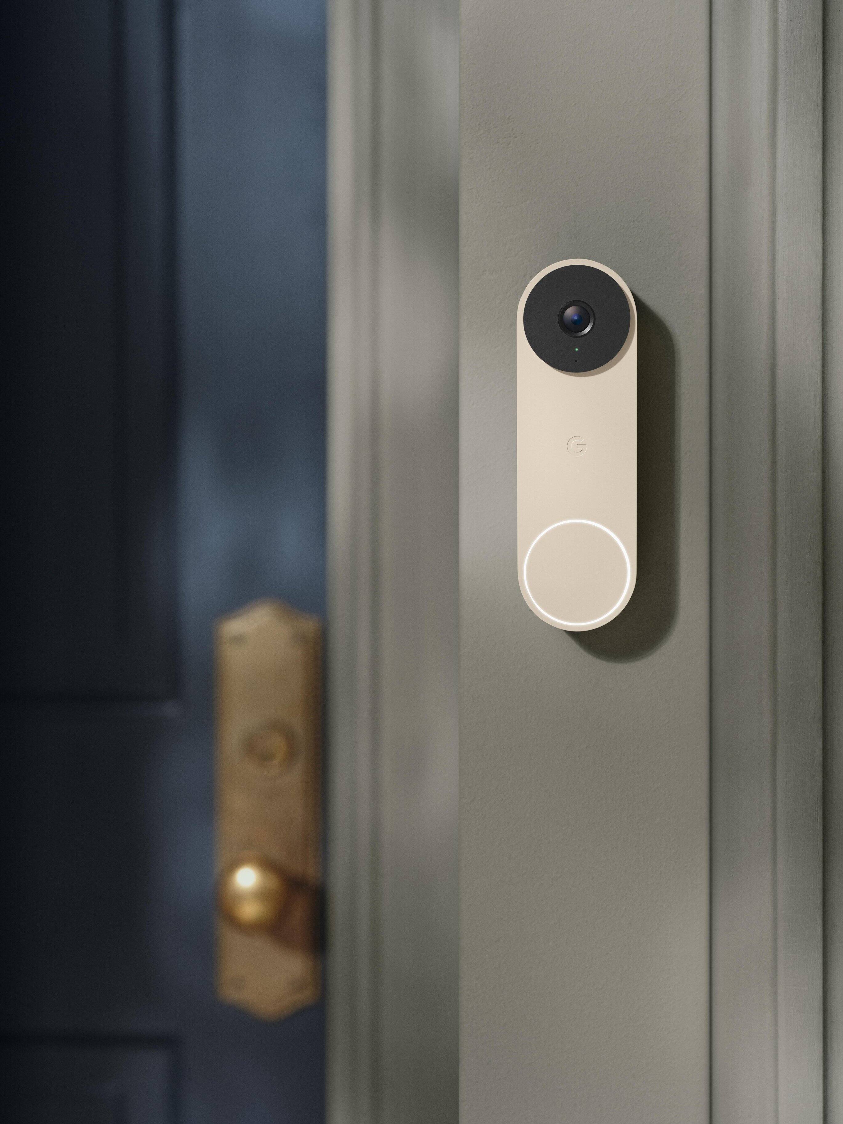 Alt View 21. Google - Nest Doorbell (wired, 3rd gen) - Latest Model - 2K Video and Gemini - Linen.