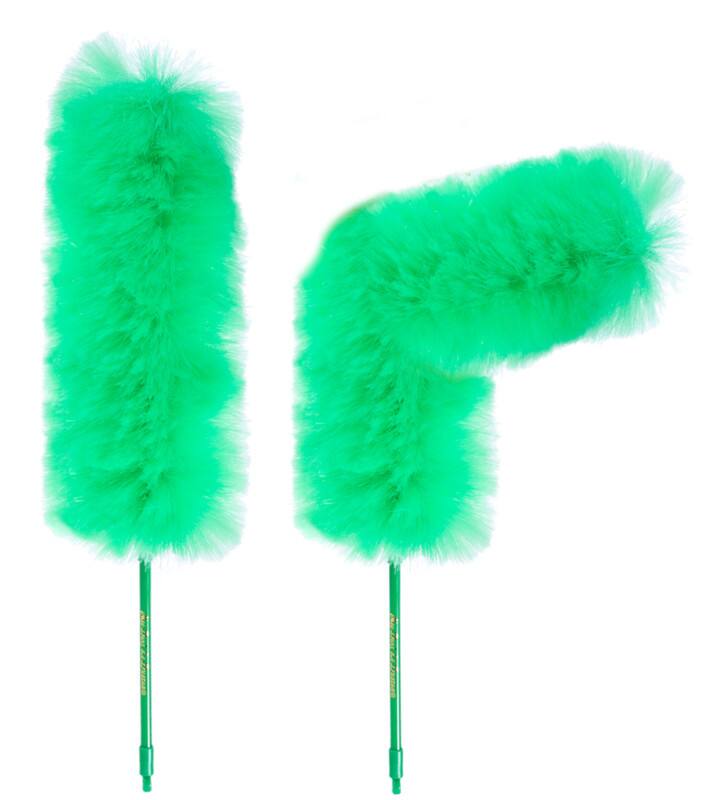 Left. Kitchen + Home - Large Static Duster - 27" Inch Electrostatic Feather Duster with 35" Extension Pole - ASSORTED COLORS.