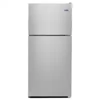 Maytag - 20.5 Cu. Ft. Top-Freezer Refrigerator - Fingerprint Resistant - Stainless Steel - Front_Zoom