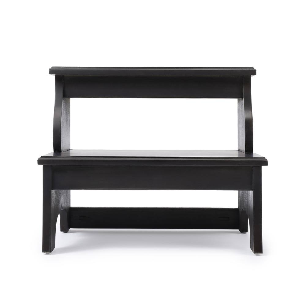 Left. Butler Specialty - Melrose Brushed Sable Step Stool - Dark Brown.
