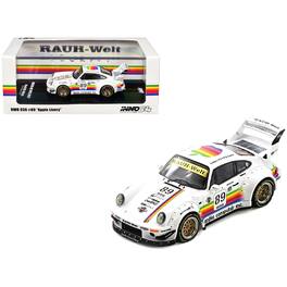 RWB 930 #89 "Apple Livery" White with Stripes 1/64 Diecast Model Car by Inno Models