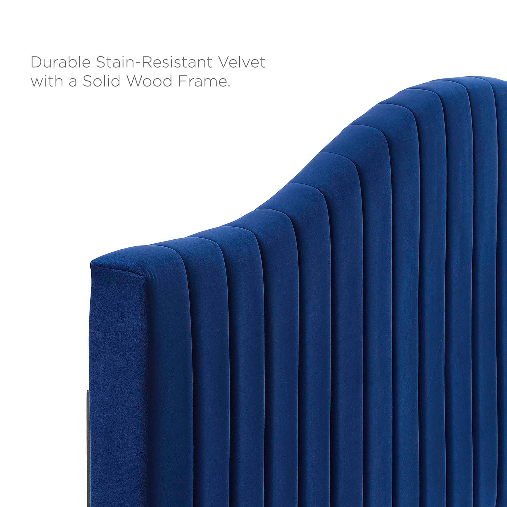 Durable Stain-Resistant Velvet with a Solid Wood Frame.