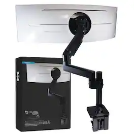 Hirose Alice - Heavy Duty Monitor Arm For Ultrawide Monitors Up To 57" And 44 Lbs Single Desk Stand Pneumatic Height Adjusta - Black-Single Monitor Arm
