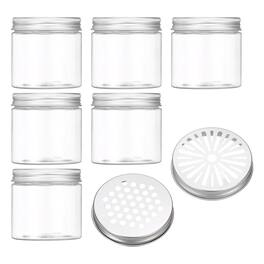 Unique Bargains - Premium Empty Scent Beads Container, Refillable Spice Tin Hollow Lid, 6pcs 6.8oz - For Aromatherapy, Scent, Storage - Clear