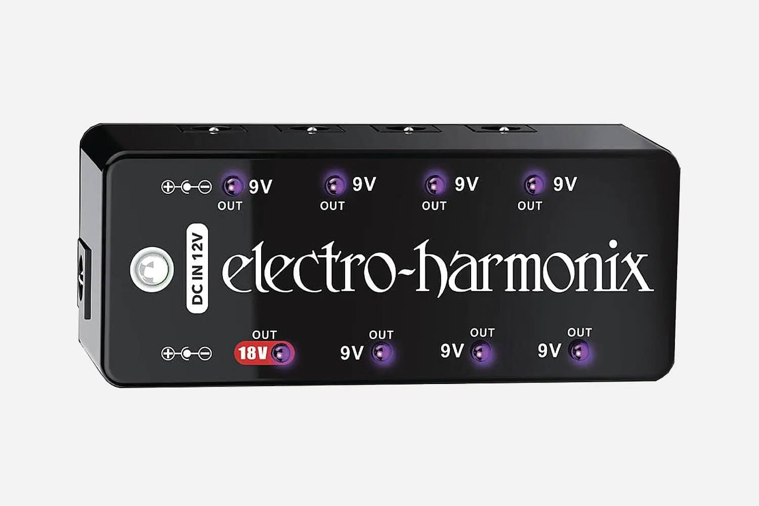 DC IN 12V  
Electro-Harmonix  
OUT 9V  
OUT 9V  
OUT 9V  
OUT 9V  
OUT 18V  
OUT 9V  
OUT 9V  
OUT 9V