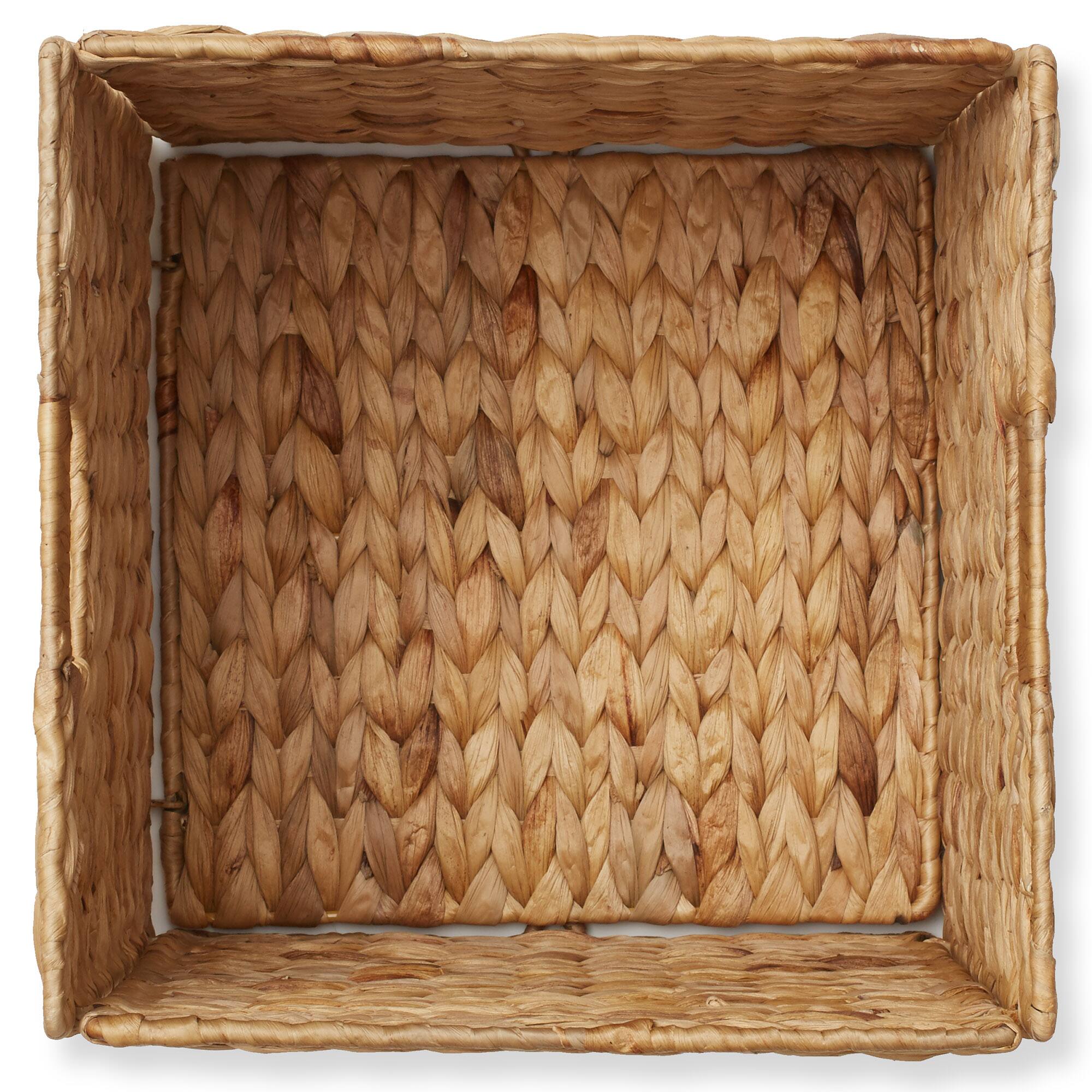 Alt View 5. Casafield - 13 x 13-in Water Hyacinth Storage Baskets  - 4 Pack - Natural.