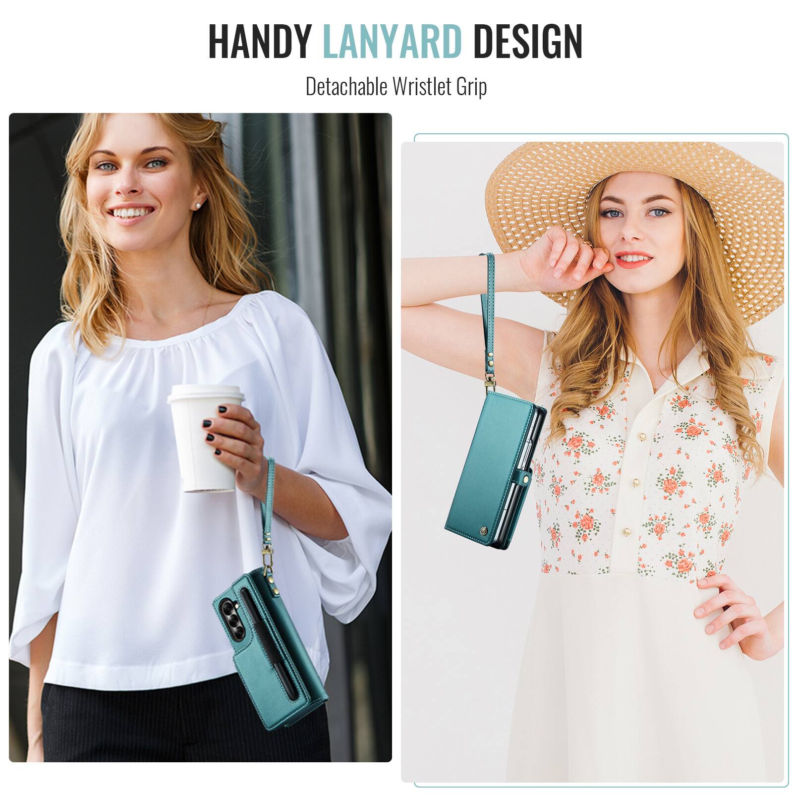 HANDY LANYARD DESIGN  
Detachable Wristlet Grip