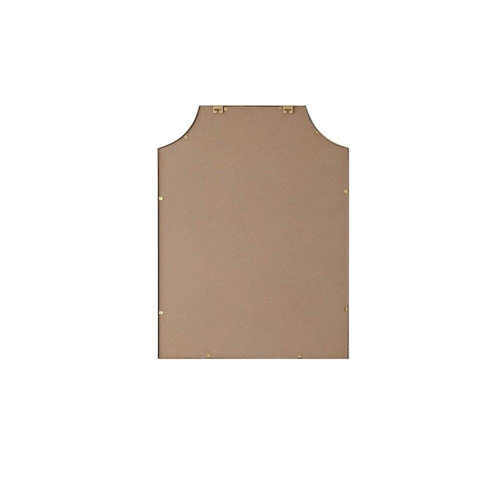 Angle. Elegant Kitchen and Bath - Notched Metal Mirror 27x36 inch in Brass - Brass.