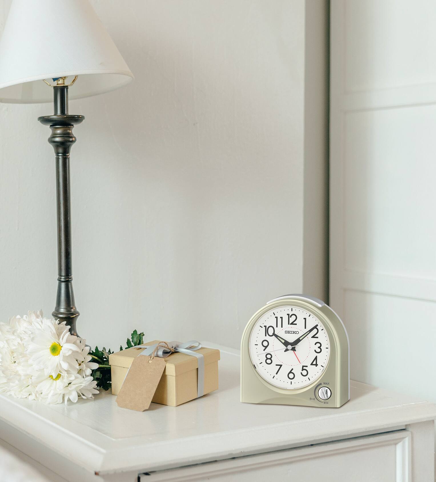 Alt View 2. Seiko - Seiko 4" Maris  Desk/Beep Alarm, Gold - Gold.