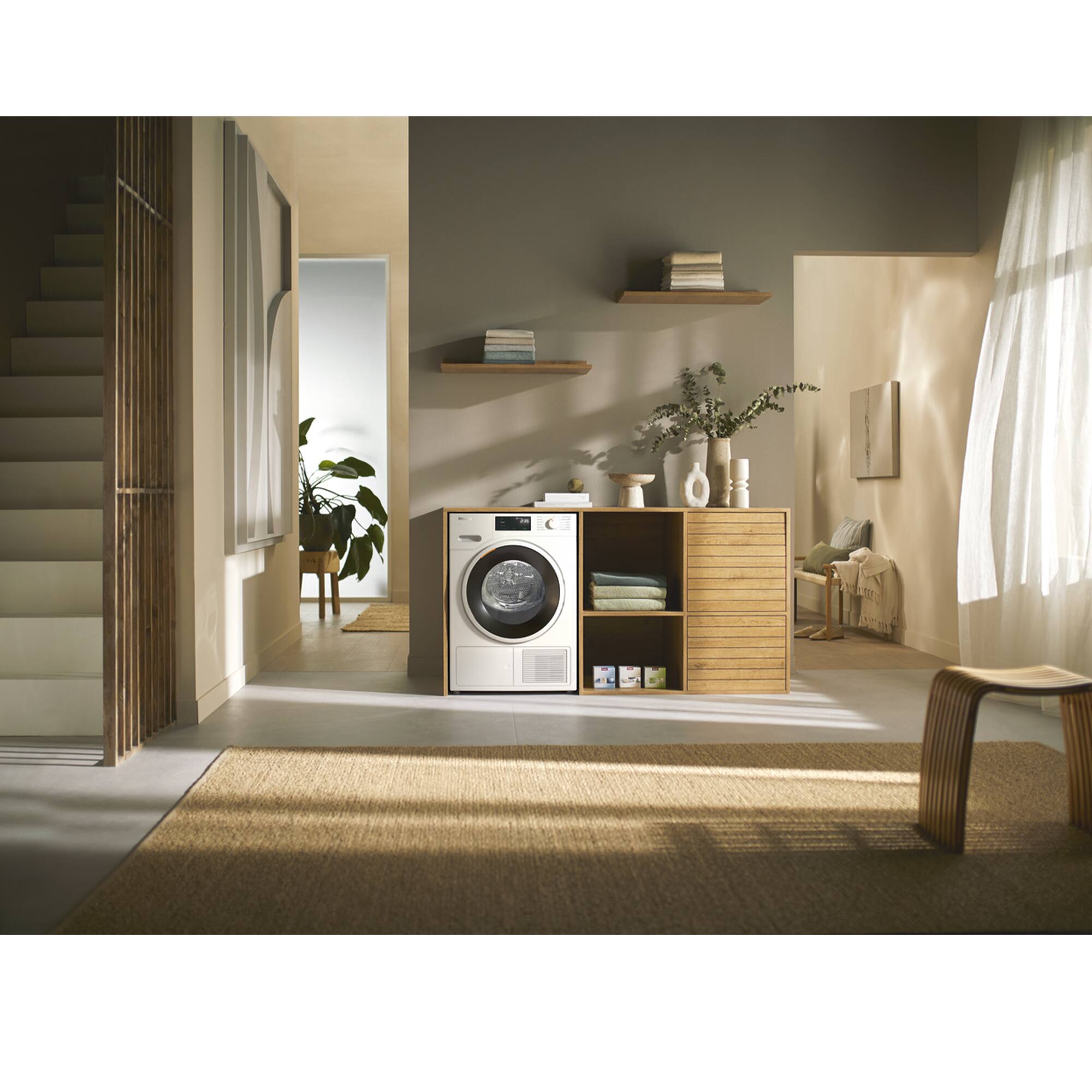 Alt View 2. Miele - Miele TXF360WP 24" 4.1 cu ft. Electric Heat Pump Dryer - Lotus White.