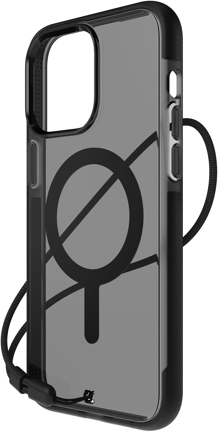Back. BodyGuardz - BodyGuardz Ace Pro for iPhone 15 Pro Max Case,Heavy Duty Shockproof Cover with 18FT Military Grade Drop Tested, Compatib - Smoke/Black.